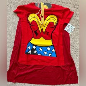 Wonder Woman Costume - NEW - shirt, headpiece, cape